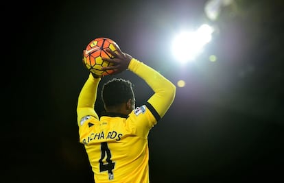 Micah Richards durante el Aston Villa-West Ham.