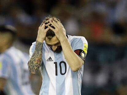 Messi, en el duelo ante Chile. 