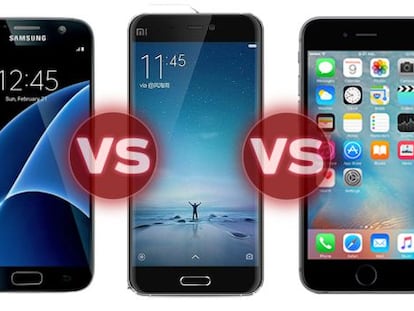 Comparativa entre el Xiaomi Mi 5, el iPhone 6s y el Samsung Galaxy S7