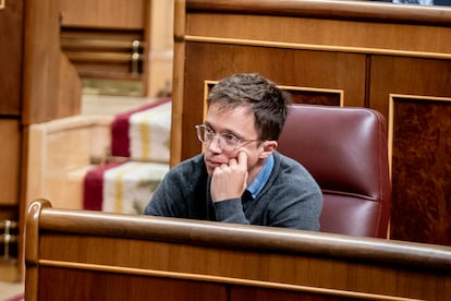 Errejón, el 26 de septiembre en un pleno del Congreso.