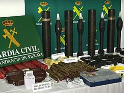 Material incautado por la Guardia Civil