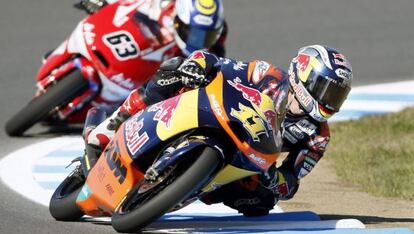Sandro Cortese en la sesión de clasificación del Gran Premio de Japón.