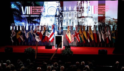 Felipe VI, en su discurso del Congreso Internacional de la Lengua Española, celebrado en Córdoba (Argentina) en 2019.