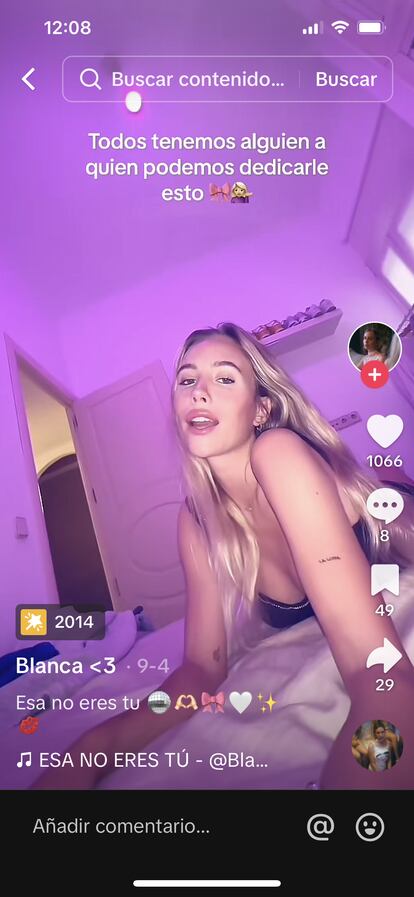 Blanca Vergara in her TikTok account.