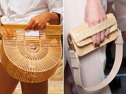 De madera, mimbre o rafia: el bolso de la primavera es de fibra vegetal