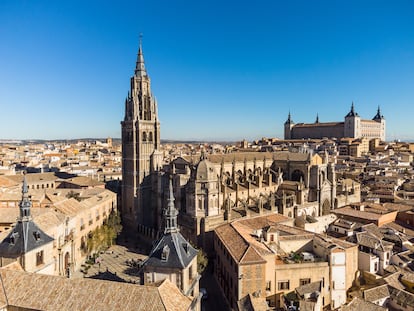 Vista panorámica de Toledo y su Catedral