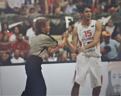 Anna Cardús con Álex Abrines. Foto cedida.