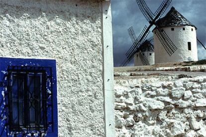 Molinos de viento en Campo de Criptana (Ciudad Real).