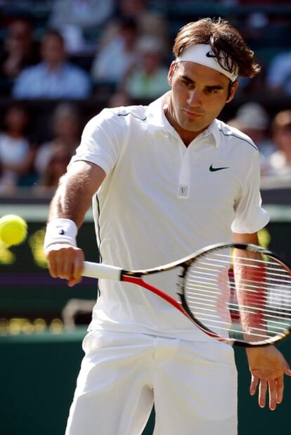 El suizo Roger Federer, durante el encuentro ante le argentino Nalbandian.