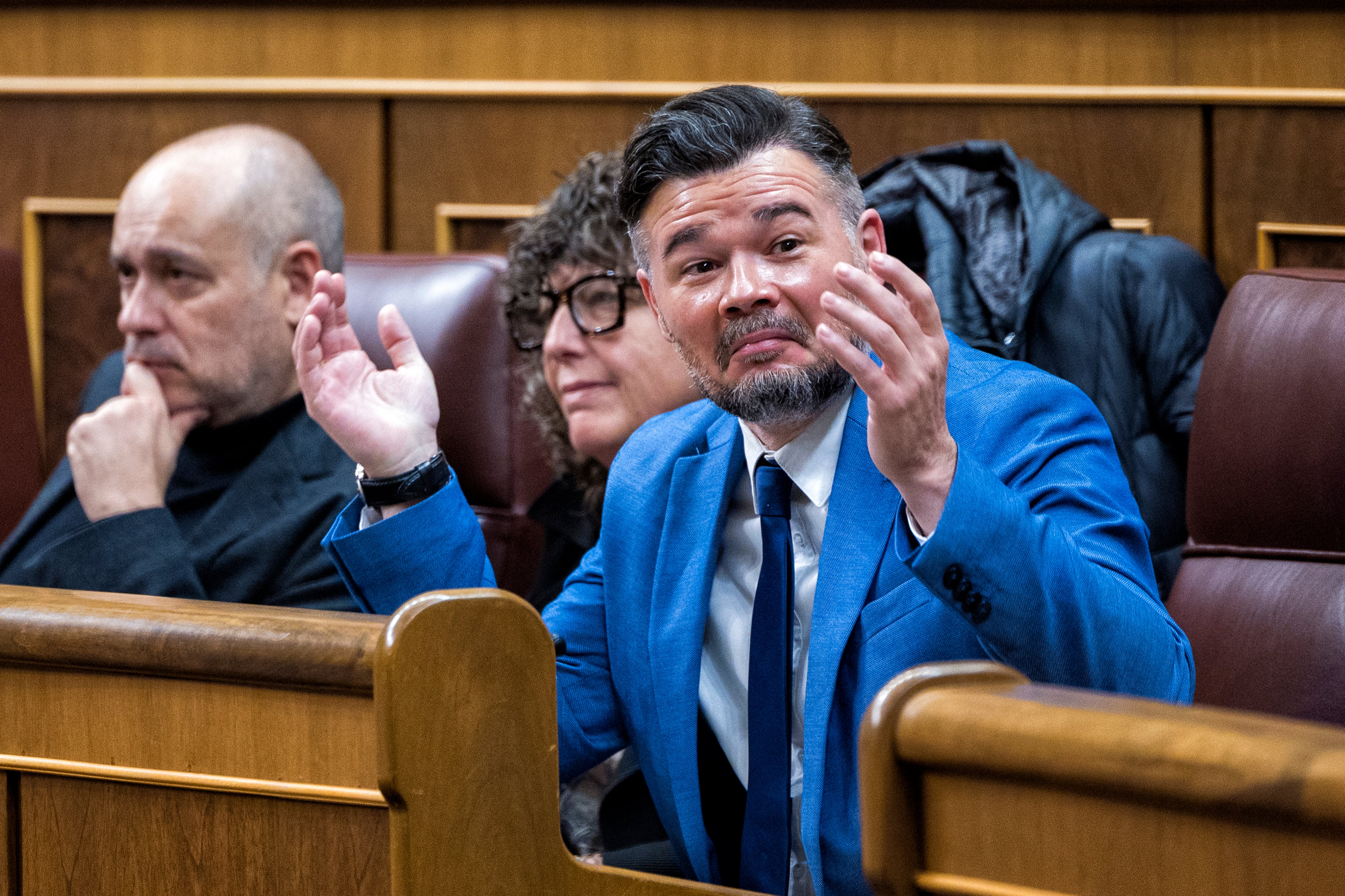 Gabriel Rufián, portavoz de ERC en el Congreso, en un pleno la semana pasada.