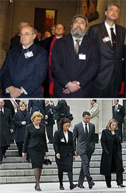 José María Cuevas, Cándido Méndez y José María Fidalgo; Luisa Fernanda Rudi, Ana Palacio, Eduardo Zaplana y Ana Pastor.