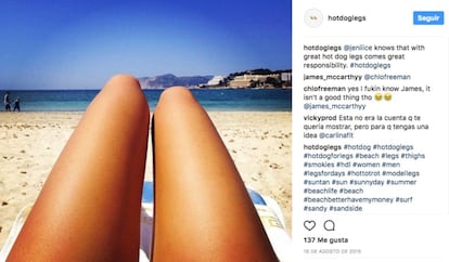 La cuenta Hotdoglegs de Instagram, una inspiración para mi verano frío.