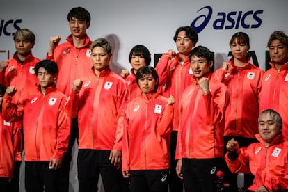 Imagen de la presentación el uniforme olímpico japonés.