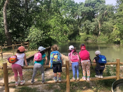 Acompañamos a Ares González y sus diecisiete alumnos el último jueves del curso que pasan en la Casa de Campo.