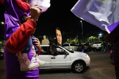 Simpatizantes de Daniel Noboa, en Quito.