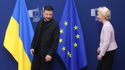 Volodímir Zelenski y Ursula von der Leyen