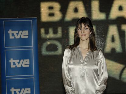 Lorena Berdún, ayer, durante la presentación de Balas de plata.