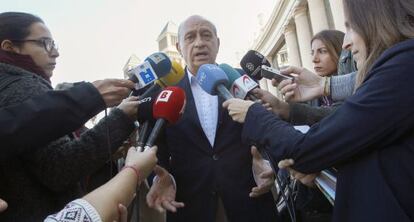 El ministro del Interior, Jorge Fernández Díaz, en Barcelona.