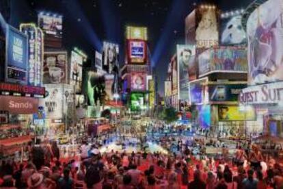 Imagen facilitada por la Comunidad de Madrid que muestra una recreación del proyecto futuro del complejo Eurovegas en Alcorcón. EFE/Archivo