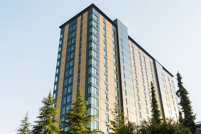 Vancouver's Brock Commons Tallwood House is a Canadian student residence hall made of CLT.
