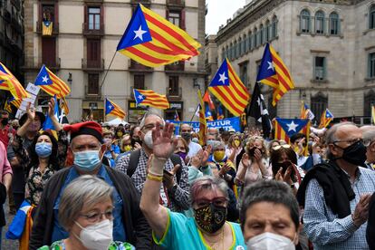 Manifestación de la ANC para exigir un Govern independentista