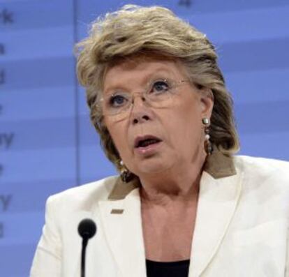 La vicepresidenta de la Comisión Europea el miércoles en Bruselas.
