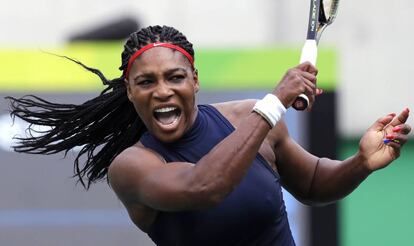 Serena Williams este domingo en su partido contra Gavrilova.