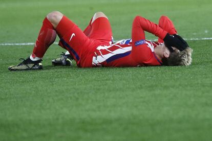 Antoine Griezmann en Stamford Bridge tras el empate ante Chelsea.