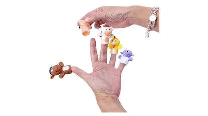 Juego de cinco marionetas de dedo