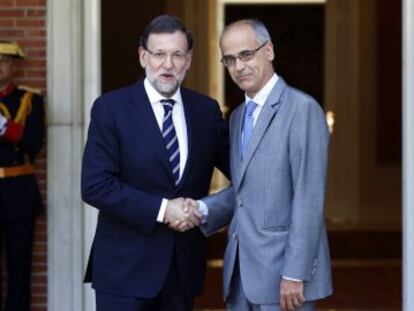 Mariano Rajoy y el jefe del Gobierno de Andorra, Antoni Martí.