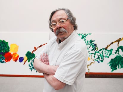 Alberto Corazón, en la galería Marlborough en 2013.