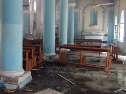 La iglesia de san José, después del fuego.