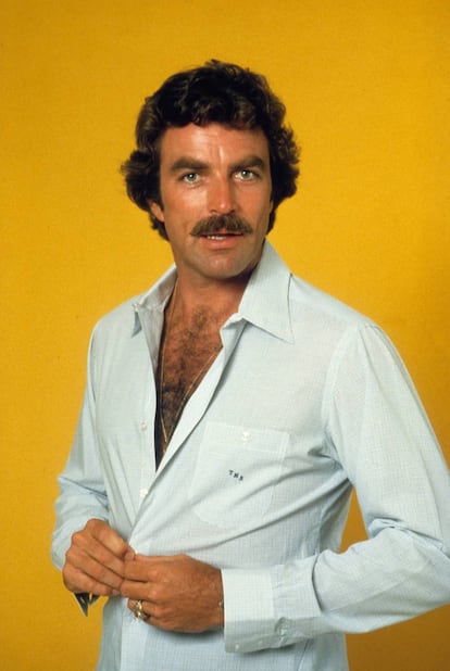 Tom Selleck, su bigote y viceversa, en Los Ángeles en 1980.