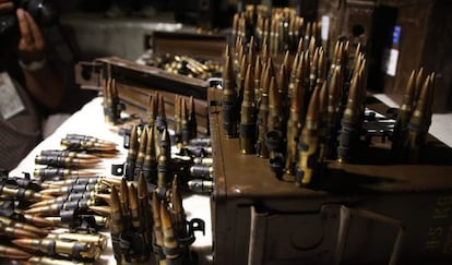 A truck from the US filled with arms and munitions seized in Mexico 2012.