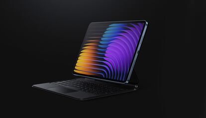 Xiaomi Pad 7 con fondo negro