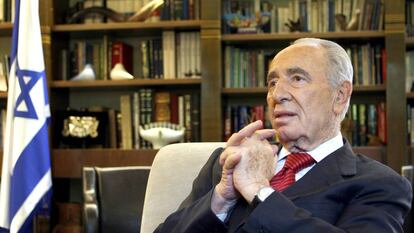Simon Peres, en su despacho de Jerusalén