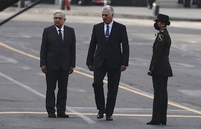 El presidente López Obrador tuvo como invitado de honor al presidente de Cuba, Miguel Díaz-Canel.