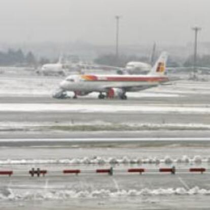 Nevada en el aeropuerto de Barajas.