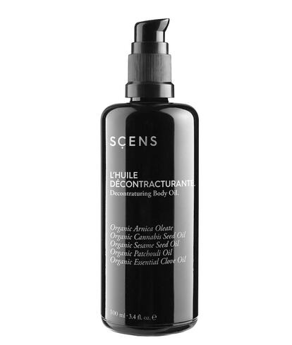 Aceite para contracturas con árnica y aceite de cáñamo, de Scens (49 €). Compra por 49 € en Tu tienda cosmética online.