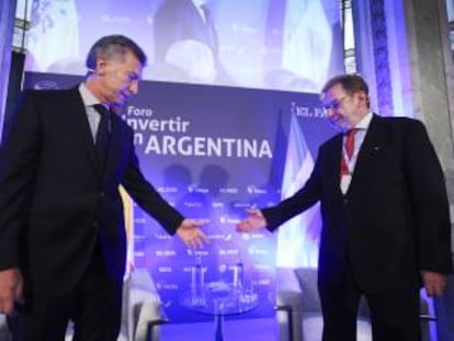 Mauricio Macri, presidente de Argentina, y Juan Luis Cebri&aacute;n, presidente de PRISA y EL PA&Iacute;S.