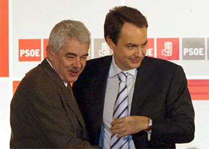 José Luis Rodríguez Zapatero y el presidente de la Generalitat, Pasqual Maragall, ayer en Barcelona.