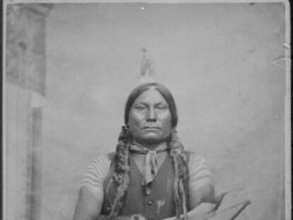 El jefe sioux Gall, en un retrato de 1881.
