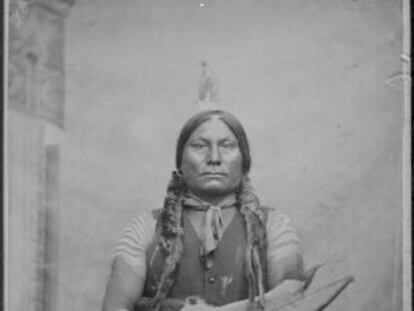 El jefe sioux Gall, en un retrato de 1881.