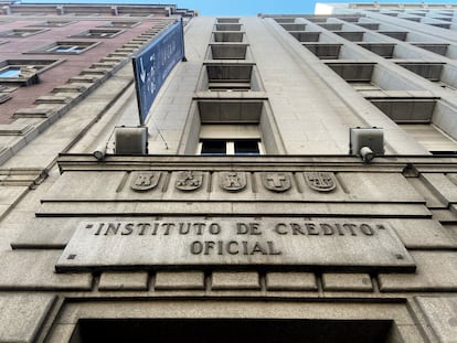 Fachada del Instituto de Crédito Oficial, en el paseo del Prado de Madrid en enero de 2020.