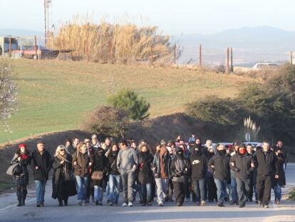 Protesta de funcionarios en la cárcel de Quatre Camins, en la Roca del Vallès.