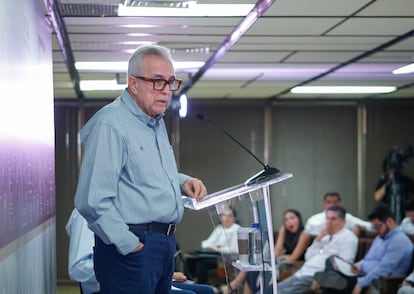 Rubén Rocha Moya durante una rueda de prensa en octubre pasado, en Culiacán. 