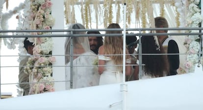Un momento de la boda de Heidi Klum y Tom Kaulitz's.
