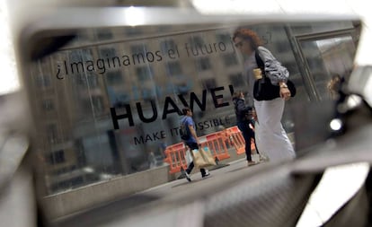 Anuncio de Huawei en Madrid.