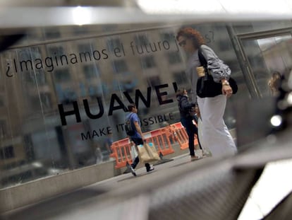 Anuncio de Huawei en Madrid.