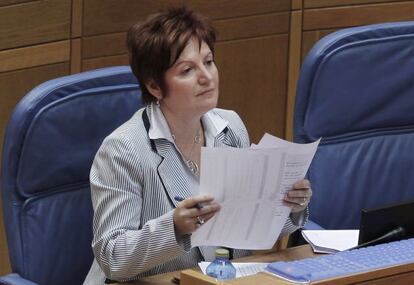 La conselleira de Sanidad, Rocío Mosquera en el Parlamento